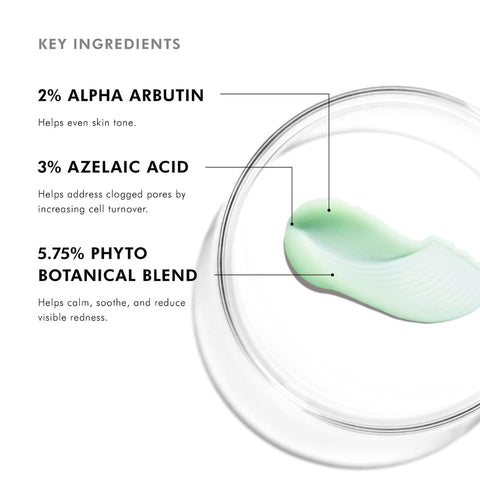 SkinCeuticals Phyto A+ Brightening Treatment Moisturizer product with labeled key ingredients on a white background