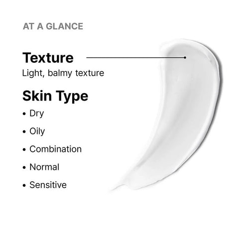 SkinCeuticals Antioxidant Lip Repair smear with texture and skin type information on a white background