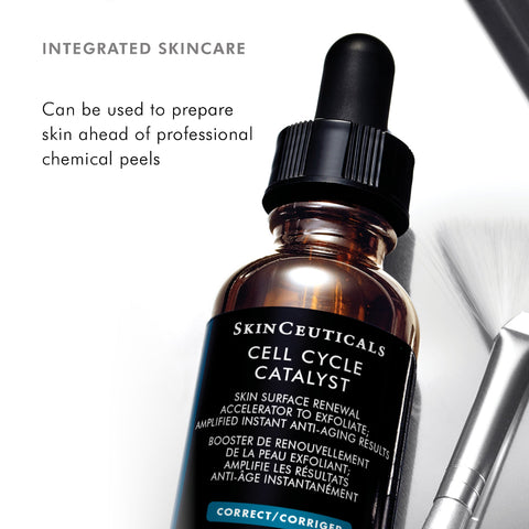 SkinCeuticals Cell Cycle Catalyst skincare product with dropper on a white background