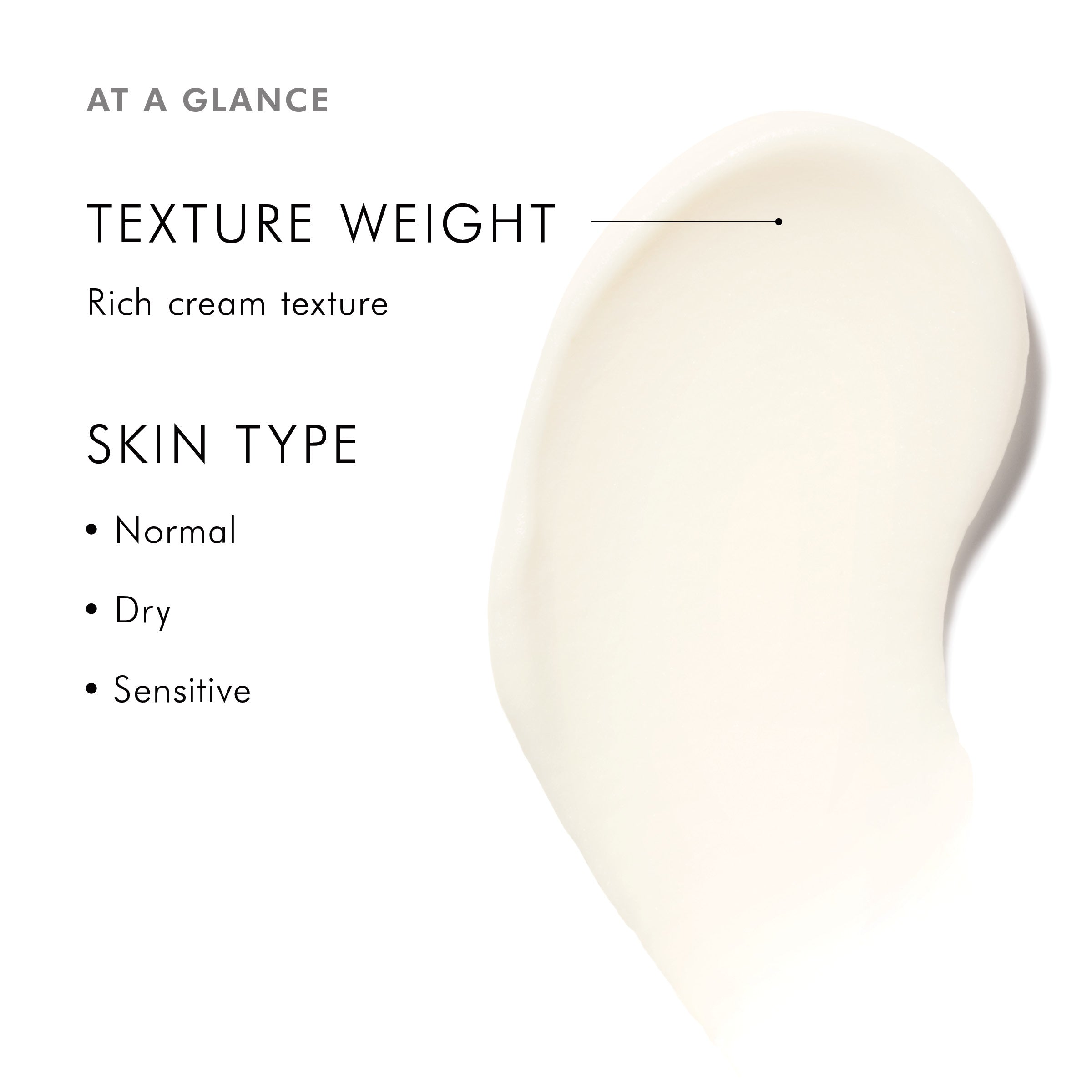 SkinCeuticals Eye Balm product texture and weight information with a cream sample on a white background