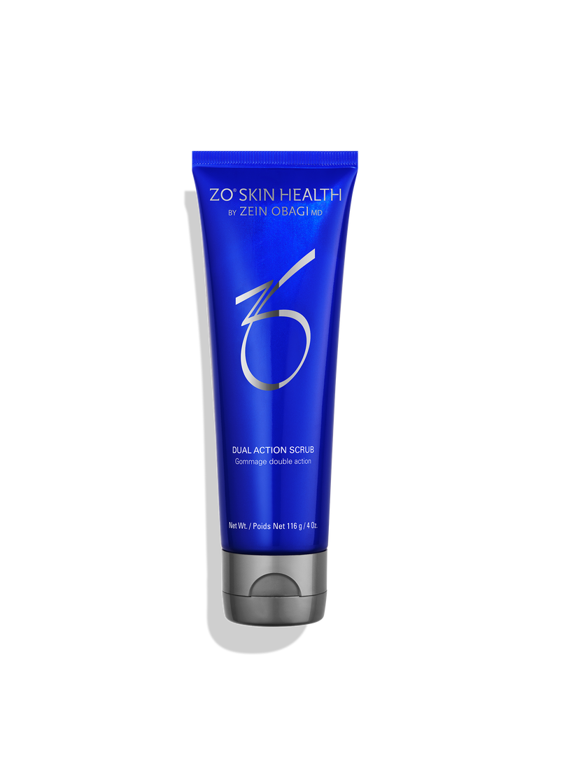 A tube of ZO Skin Health Dual Action Scrub