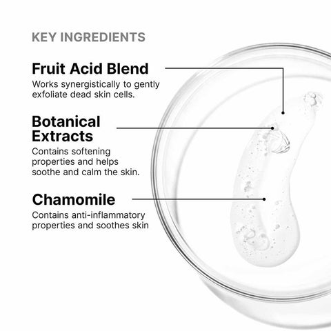 Diagram of SkinCeuticals Simply Clean cleanser with labeled key ingredients on a white background