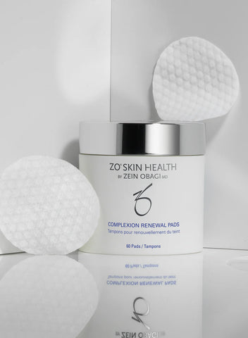 ZO Skin Health Complexion Renewal Pads with applicators on a light gray background